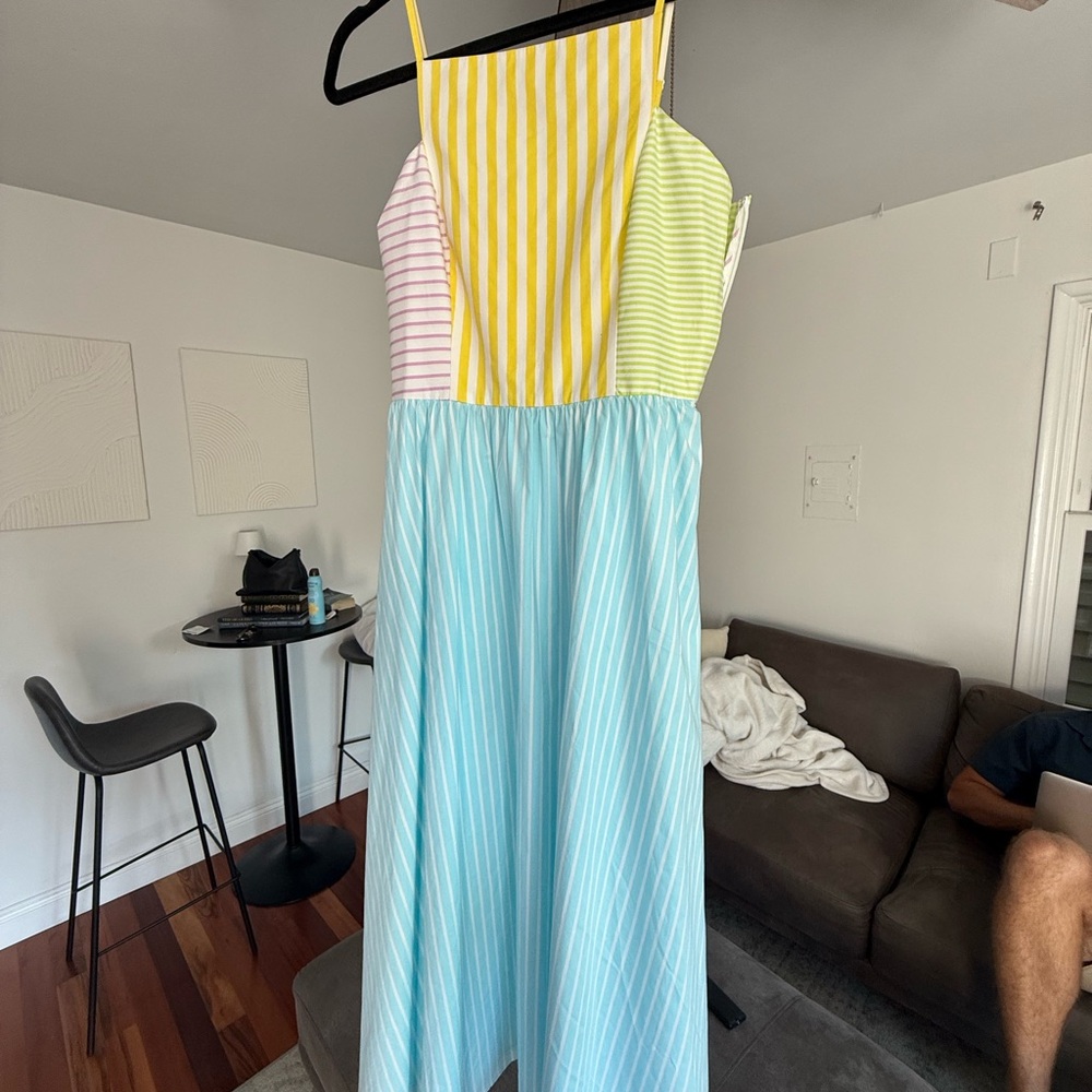STAUD Multicolor Striped Dress